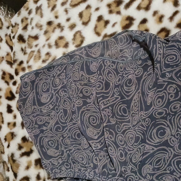 FINAL Price before donated. Be Stiched Purple/Grey Silky Sheer Blouse Sz S - Picture 10 of 13